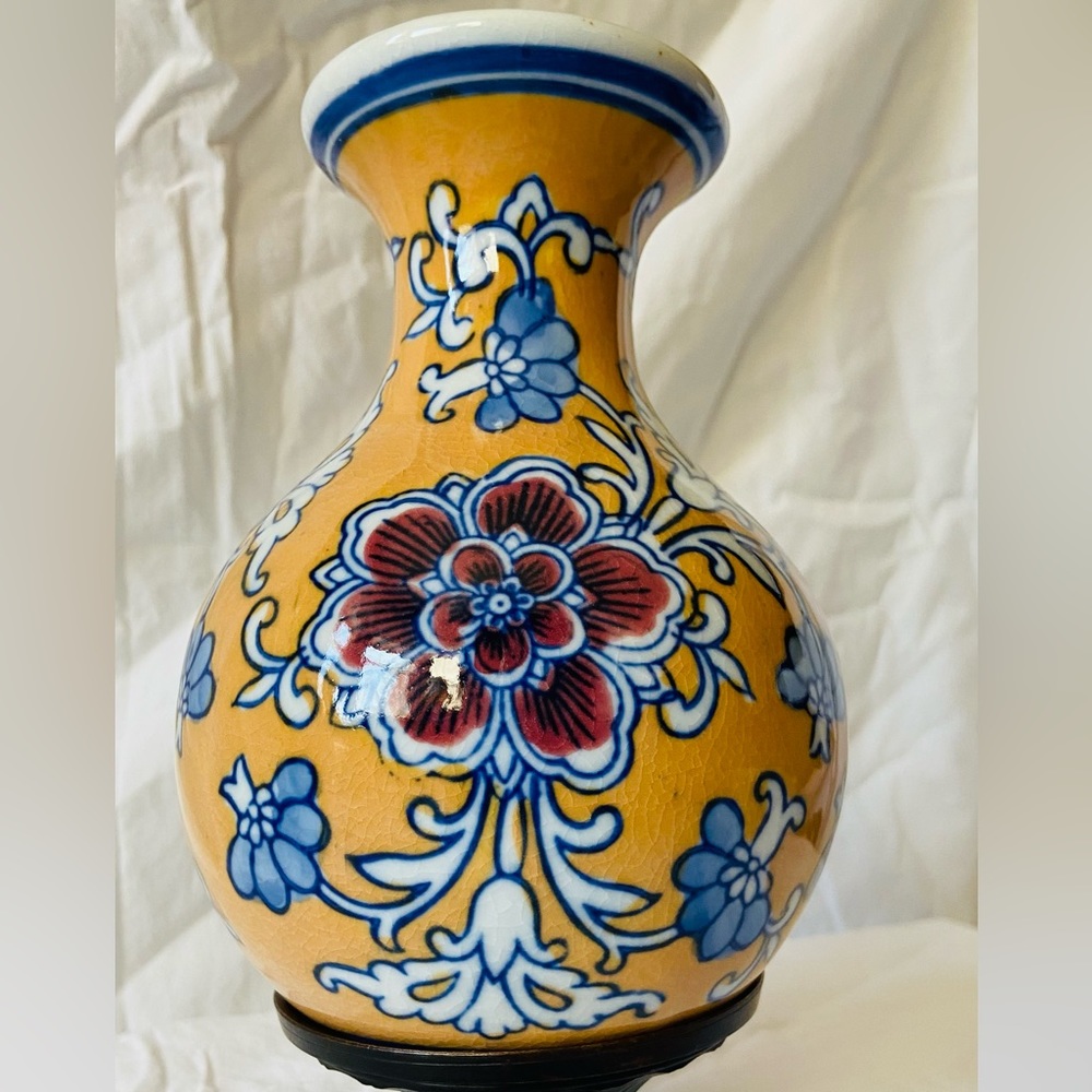 NWOT Gorgeous, Small/Heavy Vase From Craft Show- Glazed Finish-Beautiful Quality